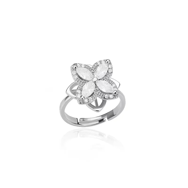 Anti Stress Angst Zappeln Ringe für Frauen Edelstahl Sonnenblume Sonne Stern Spinner Ring Weihnachten Schmuck Geschenke Dropshipping