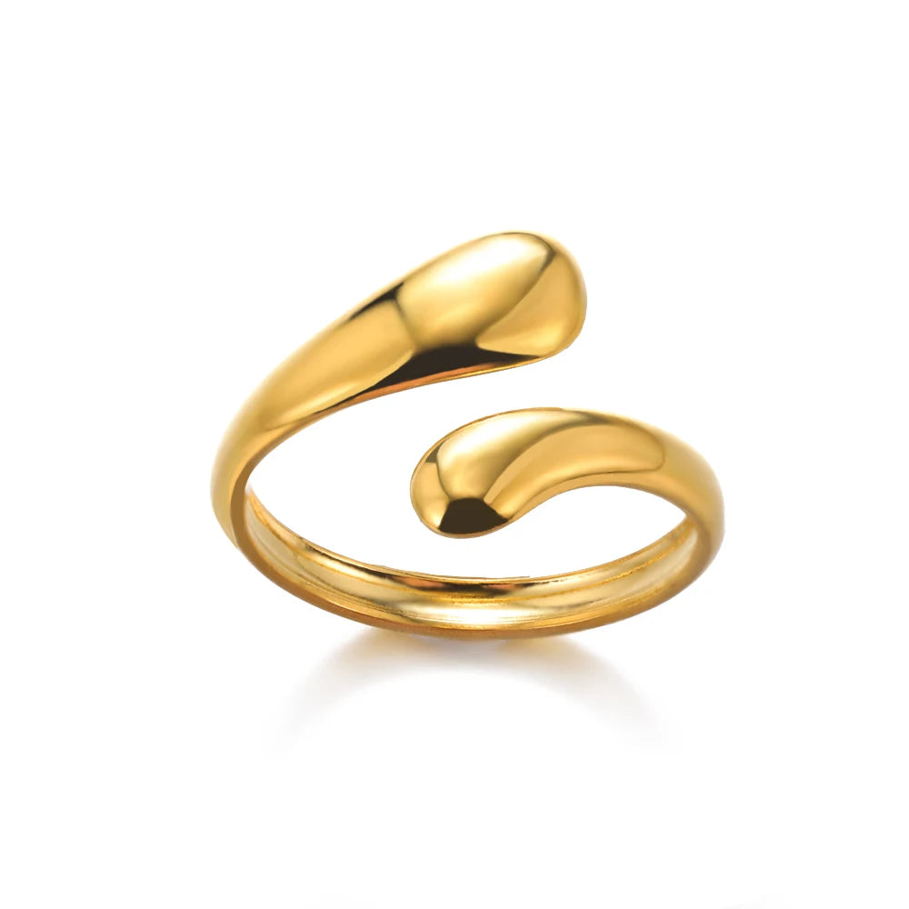 316L Edelstahl Ringe für Frauen Gold Farbe Nie Verblassen Luxus Klassische ringe hochzeit paar ringe Schmuck Kostenloser Versand