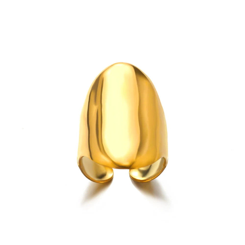 316L Edelstahl Ringe für Frauen Gold Farbe Nie Verblassen Luxus Klassische ringe hochzeit paar ringe Schmuck Kostenloser Versand