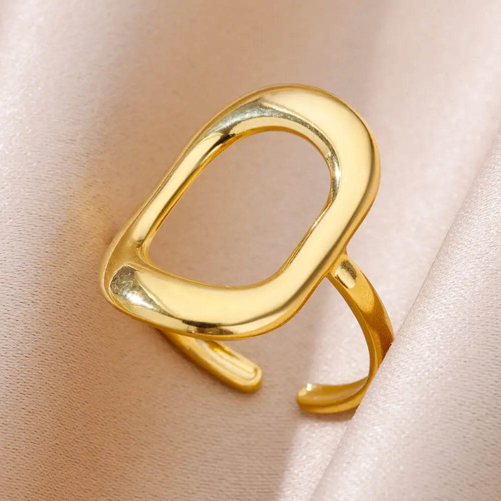 316L Edelstahl Ringe für Frauen Gold Farbe Nie Verblassen Luxus Klassische ringe hochzeit paar ringe Schmuck Kostenloser Versand