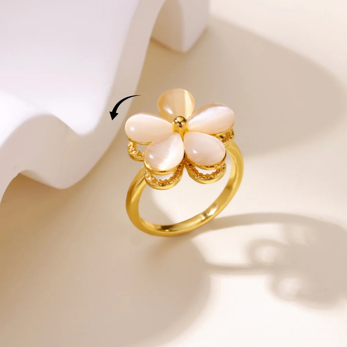 Anti Stress Angst Zappeln Ringe für Frauen Edelstahl Sonnenblume Sonne Stern Spinner Ring Weihnachten Schmuck Geschenke Dropshipping