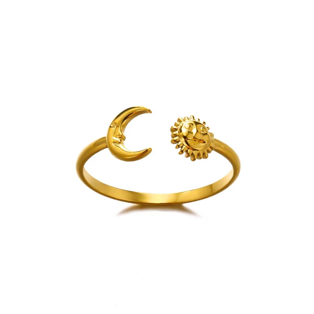 316L Edelstahl Ringe für Frauen Gold Farbe Nie Verblassen Luxus Klassische ringe hochzeit paar ringe Schmuck Kostenloser Versand