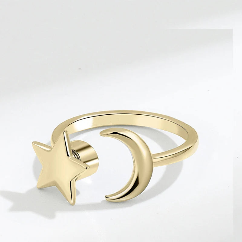 Anti Stress Angst Zappeln Ringe für Frauen Edelstahl Sonnenblume Sonne Stern Spinner Ring Weihnachten Schmuck Geschenke Dropshipping