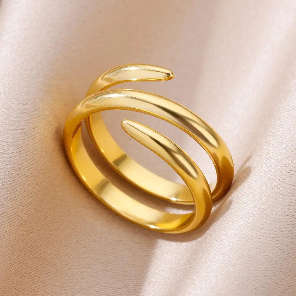316L Edelstahl Ringe für Frauen Gold Farbe Nie Verblassen Luxus Klassische ringe hochzeit paar ringe Schmuck Kostenloser Versand